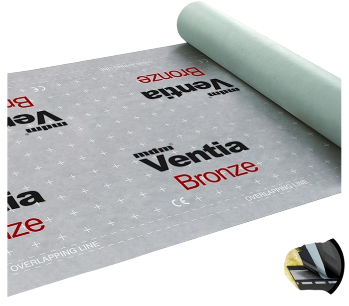 VENTIA BRONZE TT Диффузионная мембрана для кровли МДМ Вентиа Бронза ТТ 1990 - фото 6742
