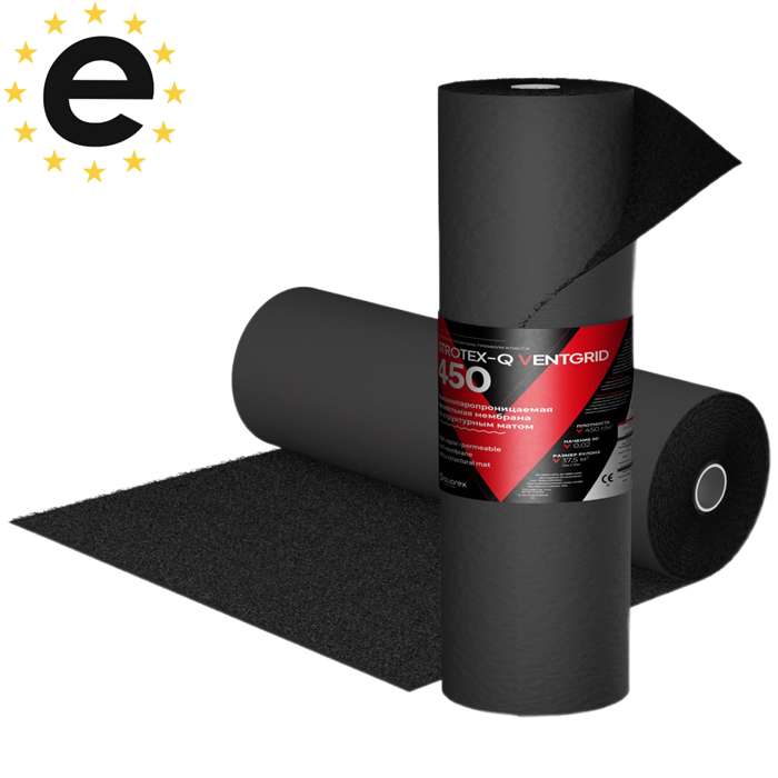 STROTEX-Q VENTGRID 450 Объёмная 3-х слойная мембрана 2064