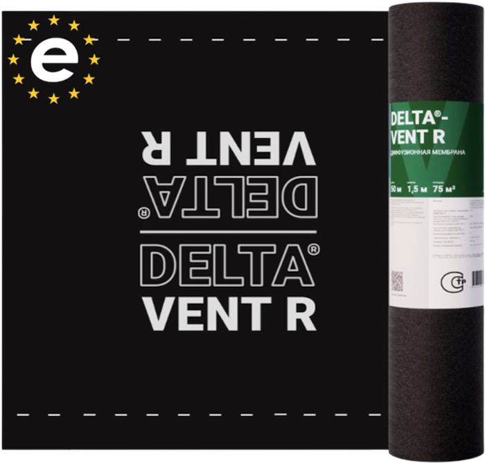 DELTA VENT R Диффузионная трёхслойная мембрана для кровли и фасада Дельта Вент Р 2005