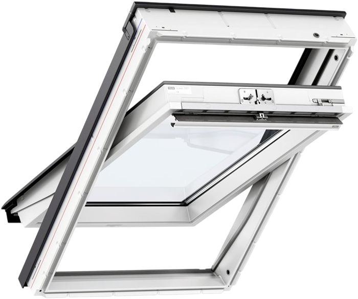 Окно мансардное VELUX 78х140 GLU 0061 полиуретановое покрытие, 2 камеры, вентклапан, ручка сверху 2146