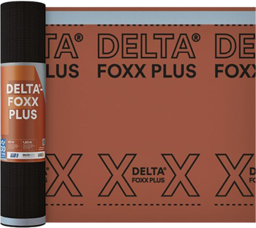 DELTA-FOXX PLUS Диффузионная мембрана для пологих скатов, Sd=0,02 м, рулон 75 кв.м. 1706